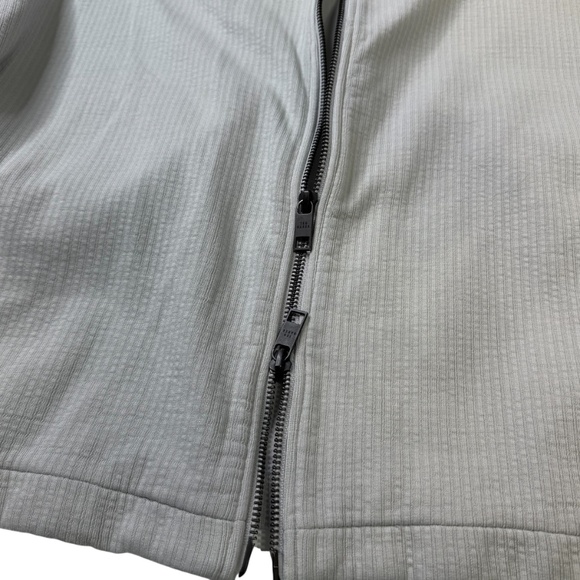 Ted Baker London Pleaded Patch Sleeves Double Full Zip Up Jacket - Picture 7 of 15